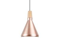 HAIIQU Luminaire De Table À Manger Nordique Suspension Industrielle Triangle en Or Rose Suspension Minimaliste Créative avec Plateau en Bois Coffee Shop Bar Luminaire Contemporain