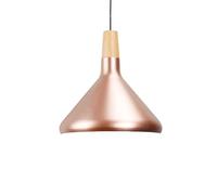 HAIIQU Luminaire De Table À Manger Nordique Suspension Industrielle Triangle en Or Rose Suspension Minimaliste Créative avec Plateau en Bois Coffee Shop Bar Luminaire Contemporain