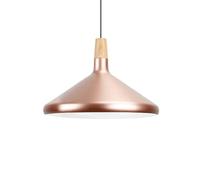 HAIIQU Luminaire De Table À Manger Nordique Suspension Industrielle Triangle en Or Rose Suspension Minimaliste Créative avec Plateau en Bois Coffee Shop Bar Luminaire Contemporain