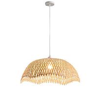 HAIIQU Plafonnier en Osier Fait À La Main Lampe À Suspension Moderne en Bambou E27 Suspension en Rotin À 1 Lumière Suspension Tissée Bohême pour Couloir De Pépinière De Salon D'îlot De Cuisine