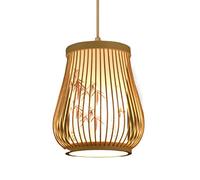 HAIIQU Suspensions Lanterne Japonaise Lampe Suspendue en Bambou Créative avec Abat-Jour en Parchemin D'imitation Plafonnier Suspendu Antique pour Restaurant De Salon De Salle À Manger