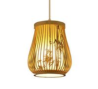 HAIIQU Suspensions Lanterne Japonaise Lampe Suspendue en Bambou Créative avec Abat-Jour en Parchemin D'imitation Plafonnier Suspendu Antique pour Restaurant De Salon De Salle À Manger