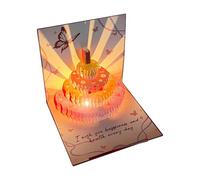 Haiki Cake 3D Force Une Carte D'anniversaire Avec Ensemble Cartes Voeux Papillon Léger Musical Pour Les Fêtes Célébrité