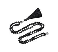 Haiki Collier de perles avec pierres naturelles et pampilles - Chapelet élégant pour les pratiques de pleine conscience, taille unique, Comme décrit, Comme décrit.