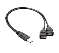 Haiki Double Extension USB Mâle À 2 Convertisseurs D'adaptateur De Câble Y Femelles USB2.0 Mâle À 2 Séparateur USB Femelle Y pour Le Câble De Données du Téléphone