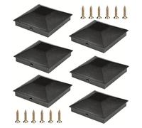 Haiki Housse de protection décorative de 8,9 cm pour clôture de 8,9 cm, résistante à la lumière, convient pour une base en bois décorative en forme de pyramide