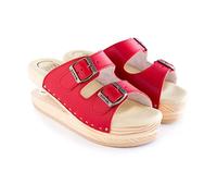 HAIKON HADA 2101-A Sandale en bois avec ressort. Luver. Rouge, rouge, 39 EU