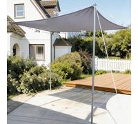 HAIKUS Voile d'ombrage Carré 3x3 m, Toile Ombrage HDPE Respirant (185g/㎡), Filet dombrage 3m avec Protection UV pour Patio Jardin Terrasse Camping Extérieur, 3x3m, Gris Clair