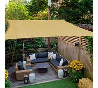 HAIKUS Voile d'ombrage Carré 5x5 m, Toile Ombrage HDPE Respirant (185g/㎡), Filet dombrage 5m avec Protection UV pour Patio Jardin Terrasse Camping Extérieur, Sable 5x5m
