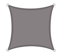 HAIKUS Voile d'ombrage Imperméable Carré 5x5m, Toile Ombrage PES Résistant à l'Eau, Filet dombrage 5m Résistant 98% Protection Rayons UV pour Patio Jardin Terrasse Camping Extérieur, Gris Graphite 5x5