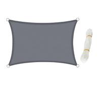 HAIKUS Voile d'ombrage Imperméable Rectangulaire 4x5m, Toile Ombrage PES Résistant à l'eau, Filet dombrage Rectangle 5x4m, Résistant 98% Protection Rayons UV pour Patio Extérieur, Gris Graphite 4x5