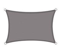 HAIKUS Voile d'ombrage Imperméable Rectangulaire 4x6m, Toile Ombrage PES Résistant à l'eau, Filet dombrage Rectangle 6x4m, Résistant 98% Protection Rayons UV pour Patio Extérieur, Gris Graphite 4x6