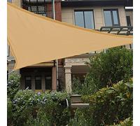 HAIKUS Voile d'ombrage Imperméable Triangulaire 4x4x4m, Toile Ombrage PES Résistant à l'eau, Filet dombrage Triangle 4m Résistant 98% Protection Rayons UV pour Patio Jardin Extérieur, Sable 4x4x4