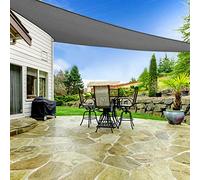 HAIKUS Voile d'ombrage Imperméable Triangulaire 5x5x7,1m, Toile Ombrage PES Résistant à l'eau, Filet dombrage Triangle Résistant 98% Protection Rayons UV pour Patio Extérieur, Gris Graphite 5x5x7,1
