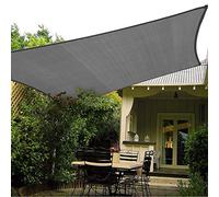 HAIKUS Voile d'ombrage Rectangulaire 3x5 m, Toile Ombrage HDPE Respirant (185g/㎡), Filet dombrage Rectangle 5x3 m avec Protection UV pour Patio Jardin Terrasse Extérieur, Gris Graphite