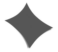 HAIKUS Voile d'ombrage rectangulaire Respirante et résistante à 98% de Protection UV pour extérieur, Jardin, terrasse, 2 x 5 m, 5 x 2 m (Gris)