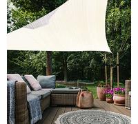 HAIKUS Voile d'ombrage Triangulaire 3x3x3 m, Toile Ombrage HDPE Respirant (185g/㎡), Filet dombrage Triangle 3x3x3m avec Protection UV pour Patio Jardin Terrasse Extérieur, Blanc