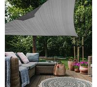 HAIKUS Voile d'ombrage Triangulaire 4x4x4 m, Toile Ombrage HDPE Respirant (185g/㎡), Filet dombrage Triangle 4m avec Protection UV pour Patio Jardin Terrasse Extérieur, 4x4x4m Gris Graphite