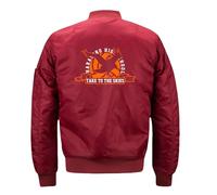 Haiky-uu!! Blouson Homme Baseball Zippée, Veste Homme en Molleton avec Poches, Jacket Chaud Épaissir pour Automne Hiver, Épais(Red,L)