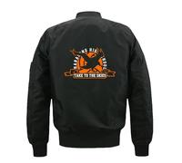 Haiky-uu!! Blouson Homme Baseball Zippée, Veste Homme en Molleton avec Poches, Jacket Chaud Épaissir pour Automne Hiver, Épaissir(Black,3XL)