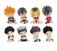 Haikyuu Anime Hinata Shoyo Tobio Kageyama Mini figurines de décoration assise, décoration de voiture et de maison (4 pièces/8 pièces, 6 cm)