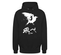 Haikyuu Krähe Fly High Sweat à capuche unisexe | Design inspirant avec un garçon qui saute et un oiseau, parfait pour les fans d'anime et comme cadeau.