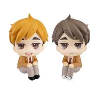 Haikyuu Lot de 2 Figurines Miya Atsumu Miya Osamu 10 cm Figurine Mignonne Modèle Collectionneur Décoration de Bureau Cadeaux