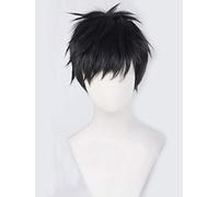 Haikyuu !! Perruque Hajime Iwaizumi Sawamura Daichi perruques court noir droit résistant à la chaleur cheveux synthétiques Cosplay Costume perruque