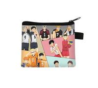 Haikyuu Porte-monnaie pour enfants Shoyo Hinata Sac à langer Petit sac à main imprimé dessin animé Pochette à monnaie avec fermeture éclair Design Tobio Kageyama Portefeuilles Sacs Cadeaux, Type 28,