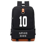 Haikyuu Sac à dos en toile Oxford Grande capacité Sac à dos d'école Sac d'ordinateur pour école Bureau Cadeau pour les fans d'Anime, type 3, M,