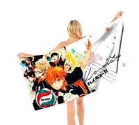Haikyuu - Serviette de plage motif animé japonais Légère Séchage rapide Serviette de bain Super douce et très absorbante Qualité supérieure Pour l'extérieur les voyages les pique-niques le camping