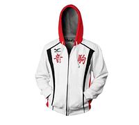 Haikyuu Sweat à capuche Anime Hinata Shoyo/Kozume Kenma/Yu Nishinoya Cosplay Hoodies Costume Manches Longues Weatshirts à capuche, type 5, XXL