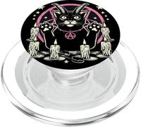 Hail Lucipurr Symbole Occulte Chat Baphomet Satanique PopSockets PopGrip pour MagSafe