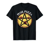 Hail Pizza Funny Pentagram Satanic Pizza T-Shirt