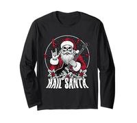 Hail Santa Guitare Lourde Happy Solstice Anti Christmas Rock Manche Longue