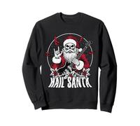Hail Santa Guitare Lourde Happy Solstice Anti Christmas Rock Sweatshirt