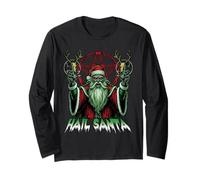 Hail Santa Païen Happy Solstice Anti Christmas Krampus Manche Longue