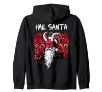 Hail Santa Païen Happy Solstice Gothic Christmas Krampus Sweat à Capuche