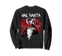 Hail Santa Païen Happy Solstice Gothic Christmas Krampus Sweatshirt