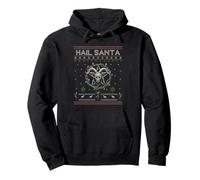 Hail Santa Païen Happy Solstice Gothic Christmas Ugly Sweat à Capuche
