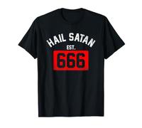 Hail Satan Est. 666 Established 666 Satanism T-Shirt