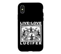 Hail Satan Live Love Lucifer with Dancing Demons Original Coque pour iPhone X/XS