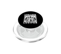 Hail Satan Live Love Lucifer with Dancing Demons Original PopSockets PopGrip pour MagSafe
