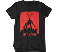 Hail to The King T-Shirt Dancing Devil Evil Dead Ash Horror Zombie Movie Slasher(Large)