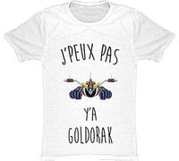 HAILAJUN ANASER J Peux Pas Y A Goldorak T Shirt_37 White White XL