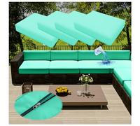 Hailan & Stylish Lot de 4 housses de coussin de canapé imperméables avec fermeture éclair 60 x 60 cm pour intérieur/extérieur
