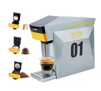 HAILASRE Machine à Expresso Multifonctionnelle 3 en 1, 19 Bar, pour Capsules Nespresso Original/L'OR/Dolce Gusto/Café Moulu (Gris)