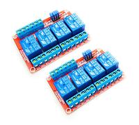 Hailege 2pcs 12V 4 canaux Module de relais avec support isolé OPTO Déclencheur de haut et bas niveau