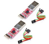 Hailege 2pcs CP2102 USB 2.0 vers TTL UART Module de conversion série 5 broches STC PRGMR avec fil Dupont