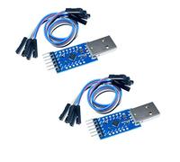 Hailege 2pcs CP2104 Module USB vers TTL UART 6PIN Module Convertisseur série CP2104 STC PRGMR Remplacez CP2102 par le câble Dupont